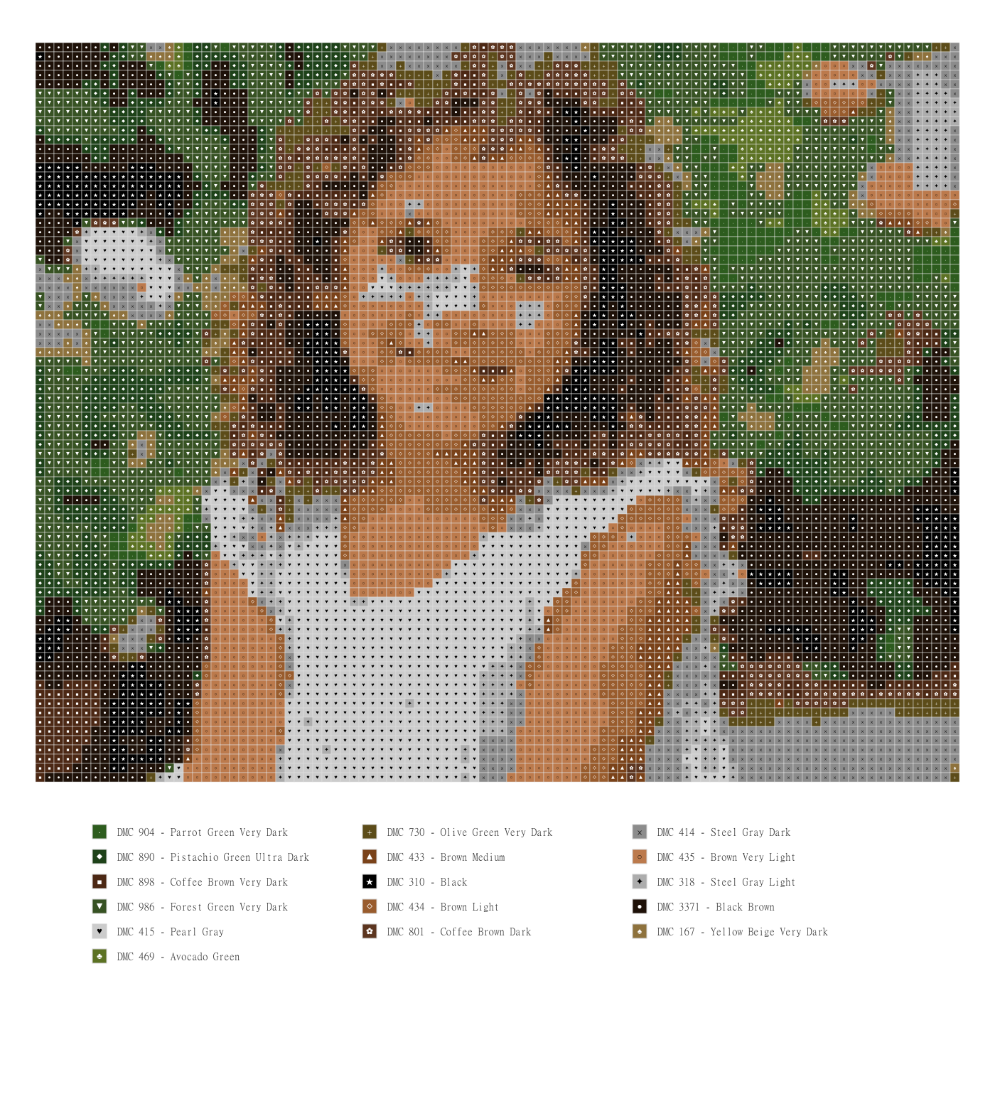 Full Pattern with Color Key