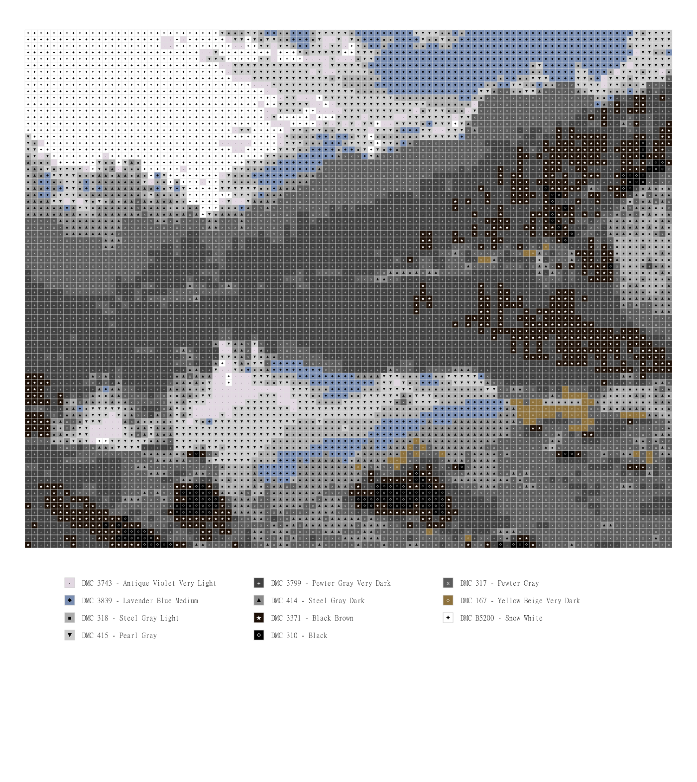 Full Pattern with Color Key